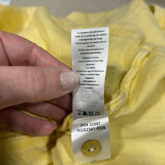 Faherty Dream Cotton Gauze Carmel dress in Sahara Sun yellow Sz XL Lagen Boho - Picture 6 of 6